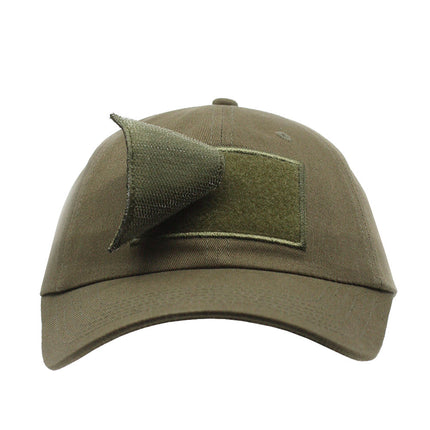 US Flag Tactical  Loop Patch Military Unstructured Cotton Baseball Cap