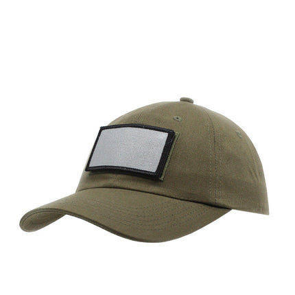 US Flag Tactical  Loop Patch Military Unstructured Cotton Baseball Cap
