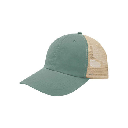 Plain Recycled Crosshatch Cotton Mesh Trucker Baseball Caps