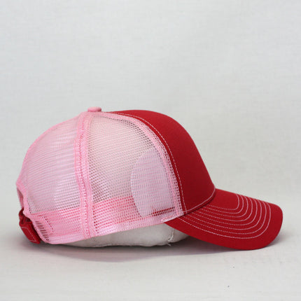 Two Tone Cotton Twill Mesh Adjustable Trucker Baseball Cap