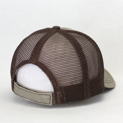 Two Tone Cotton Twill Mesh Adjustable Trucker Baseball Cap
