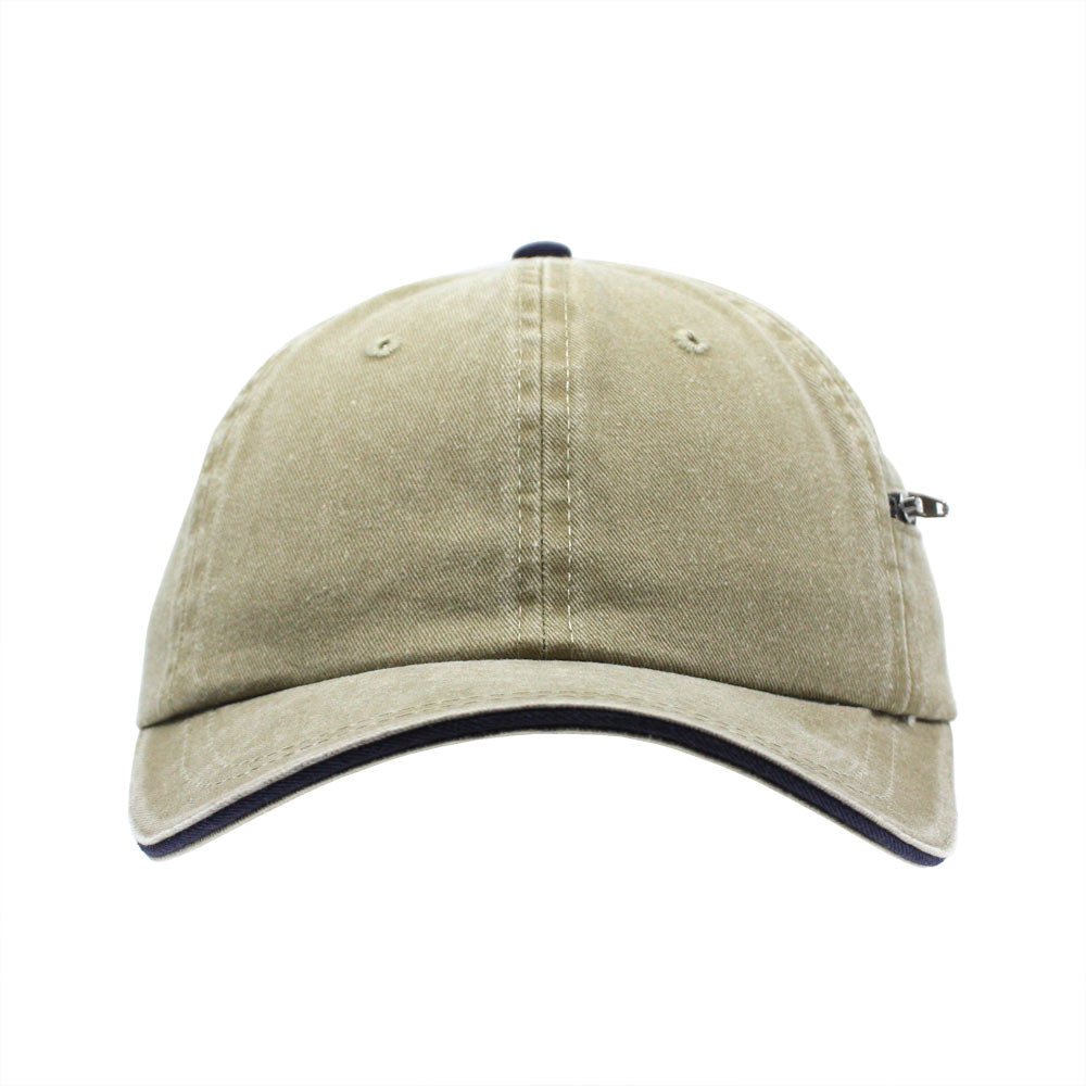 Cap Spring Zipper Zipper Pocket Washed Cotton Sandwich Adjustable Baseball Cap – The ...