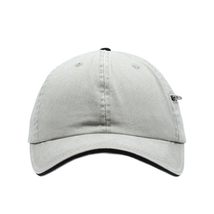 Zipper Pocket Washed Cotton Sandwich Adjustable Baseball Cap