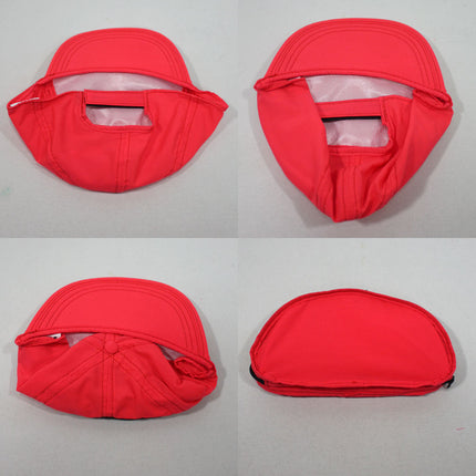 Cap Sac Adjustable Cap with Pocket Flame Red