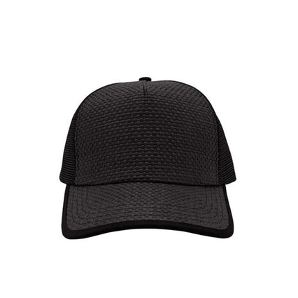 Two Tone Toyo Paper Straw Mesh Adjustable Summer Trucker Baseball Cap