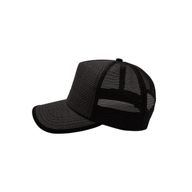 Two Tone Toyo Paper Straw Mesh Adjustable Summer Trucker Baseball Cap