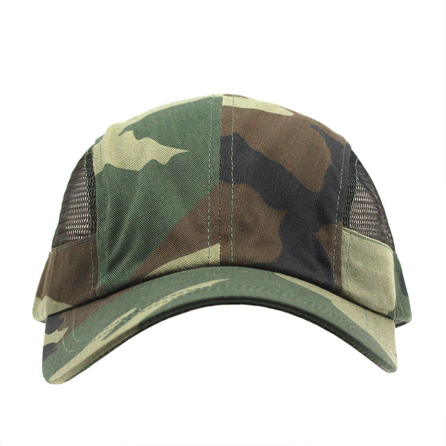 Camouflage Army Unstructured Mesh Adjustable 4 Panel Baseball Cap