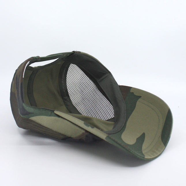 Camouflage Army Unstructured Mesh Adjustable 4 Panel Baseball Cap