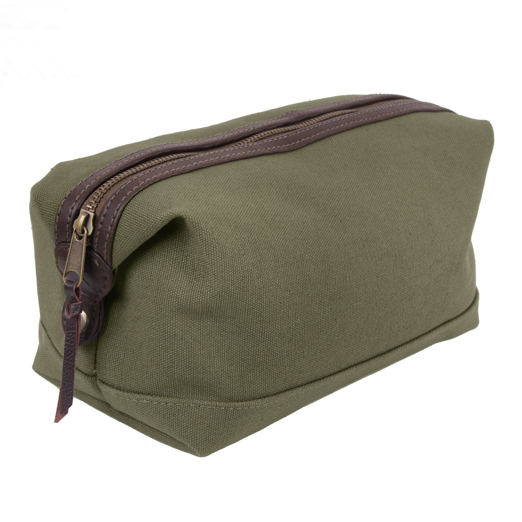 Canvas & Leather Tactical Travel Kit Pouch Ooh La La Factory