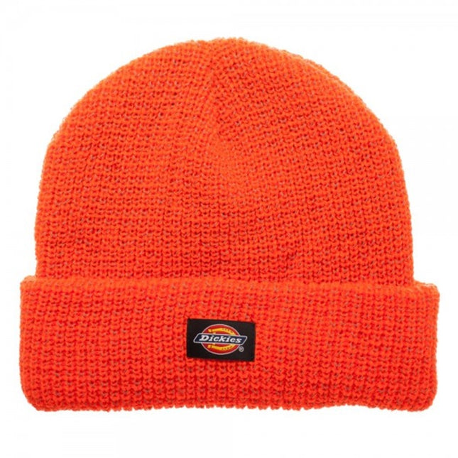 Dickies Hi Visibility Orange Yellow Reflective Yarn Cuff Beanie
