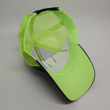 Neon Two Tone Cotton Twill Mesh Adjustable Trucker Baseball Cap