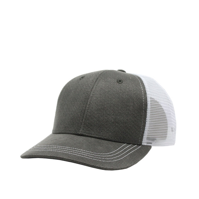 Heavy Washed Wax Coated Cotton Adjustable Mid Profile Mesh Trucker Baseball Cap