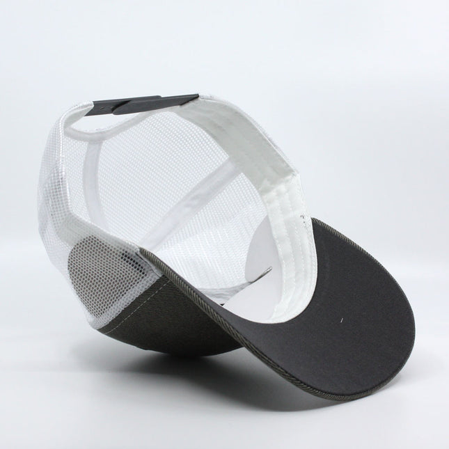 Heavy Washed Wax Coated Cotton Adjustable Mid Profile Mesh Trucker Baseball Cap