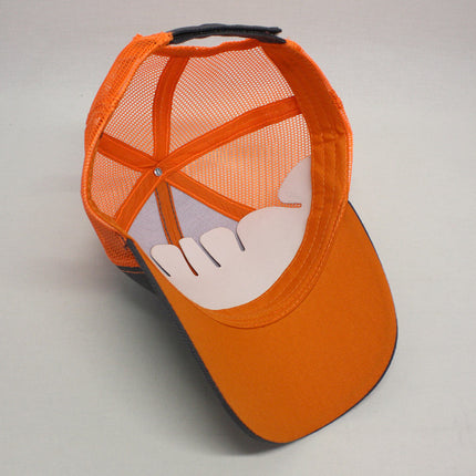 Neon Two Tone Cotton Twill Mesh Adjustable Trucker Baseball Cap