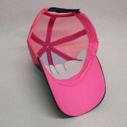Neon Two Tone Cotton Twill Mesh Adjustable Trucker Baseball Cap