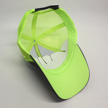 Neon Two Tone Cotton Twill Mesh Adjustable Trucker Baseball Cap