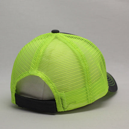 Neon Two Tone Cotton Twill Mesh Adjustable Trucker Baseball Cap