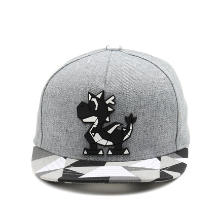 Kids Dragon Origami Sculpture Boys Girls Flat Bill Snapback Baseball Cap