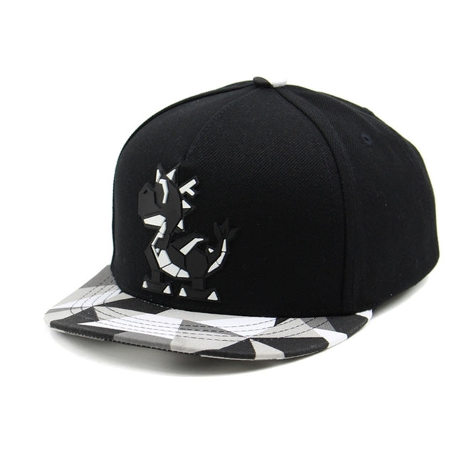 Kids Dragon Origami Sculpture Boys Girls Flat Bill Snapback Baseball Cap