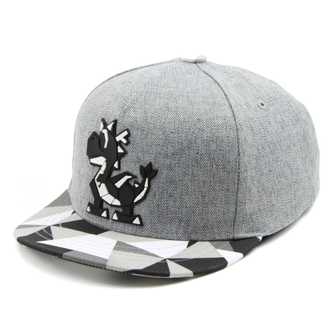 Kids Dragon Origami Sculpture Boys Girls Flat Bill Snapback Baseball Cap