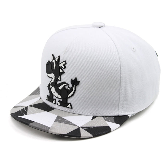 Kids Dragon Origami Sculpture Boys Girls Flat Bill Snapback Baseball Cap