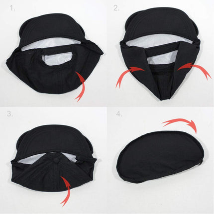 Cap Sac Adjustable Cap with Pocket Black
