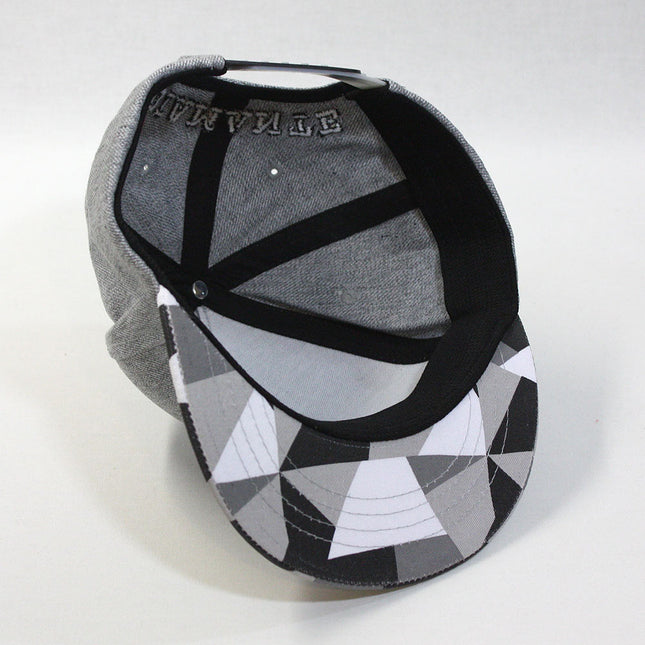 Kids Bulldog Origami Sculpture Boys Girls Flat Bill Snapback Baseball Cap